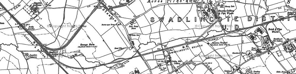 Old map of Stanton in 1900