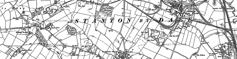 Old map of Stanton-by-Dale in 1899