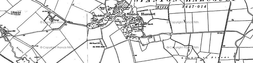 Old map of Blackditch in 1898