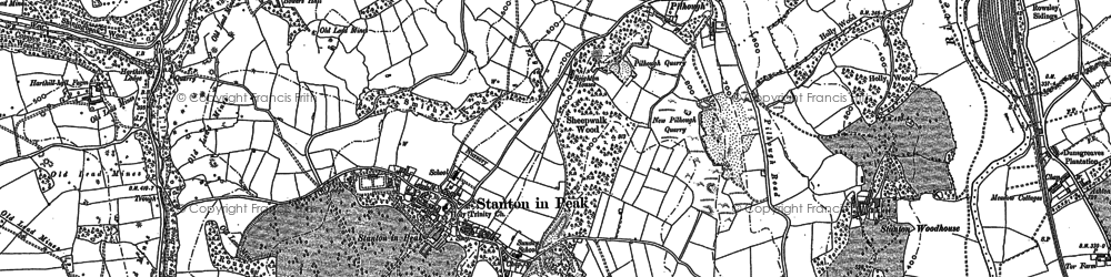 Old map of Stanton in Peak in 1878