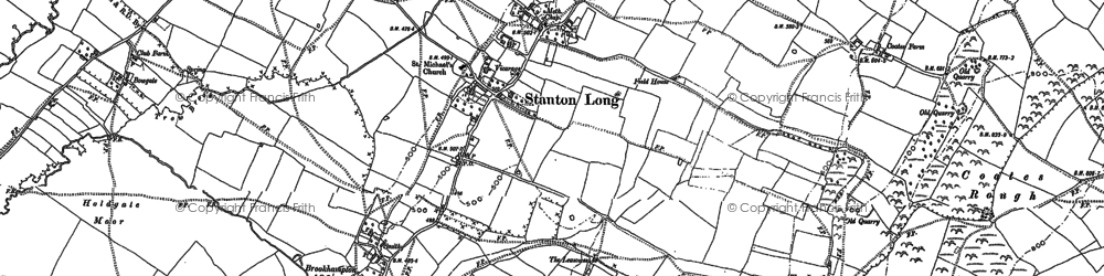 Old map of Stanton Long in 1882
