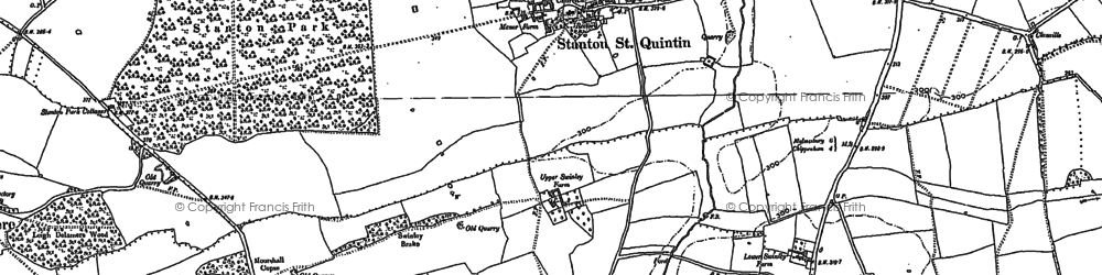 Old map of Stanton St Quintin in 1899