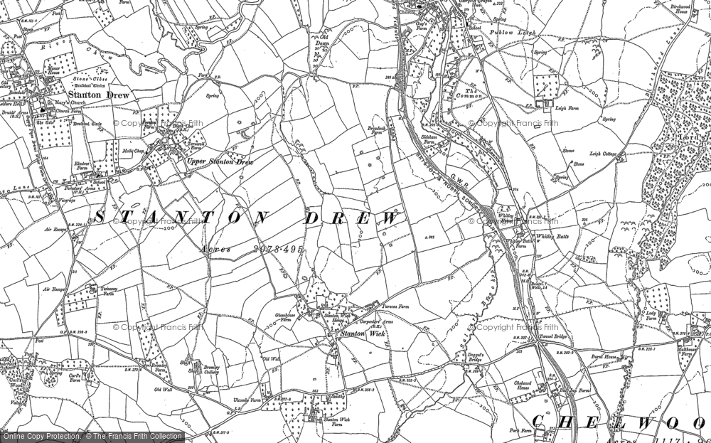 Old Map of Stanton Wick, 1882 - 1883 in 1882