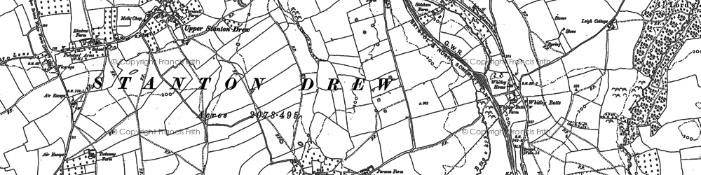 Old map of Stanton Wick in 1882