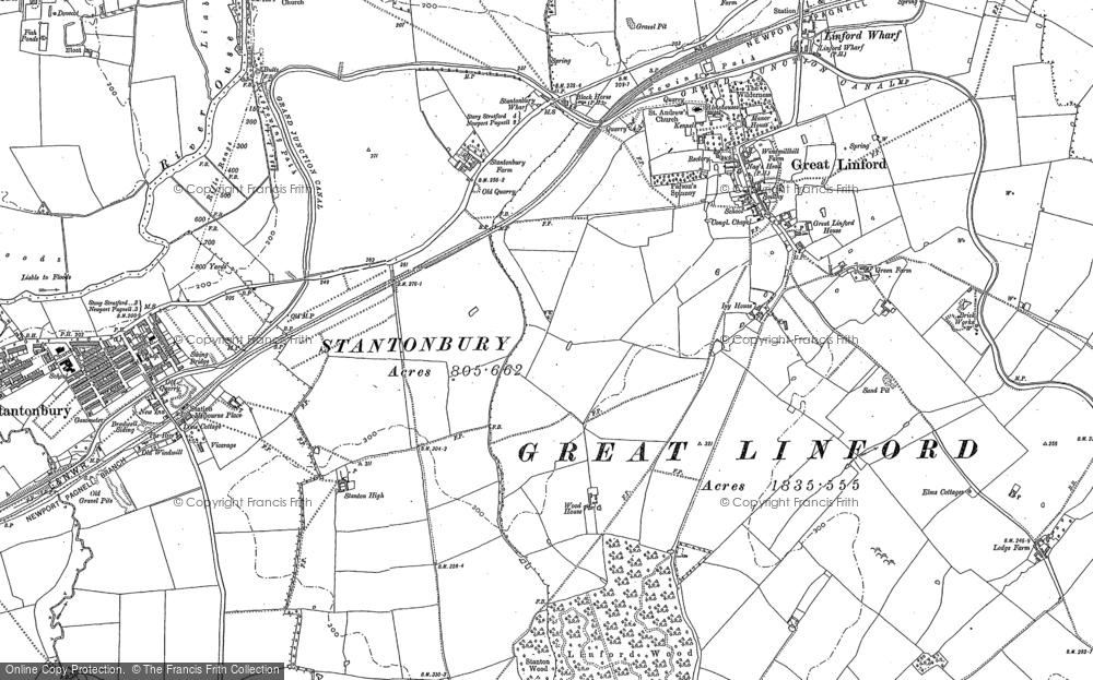 Old Map of Stantonbury, 1898 - 1924 in 1898