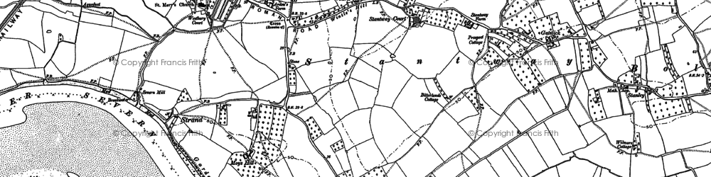 Old map of Cleeve in 1879