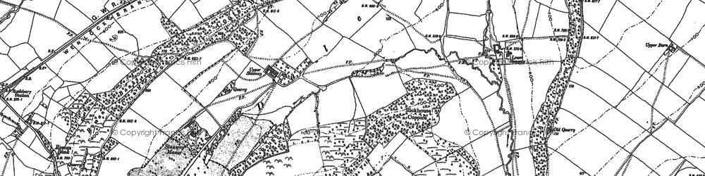 Old map of Stanway in 1882