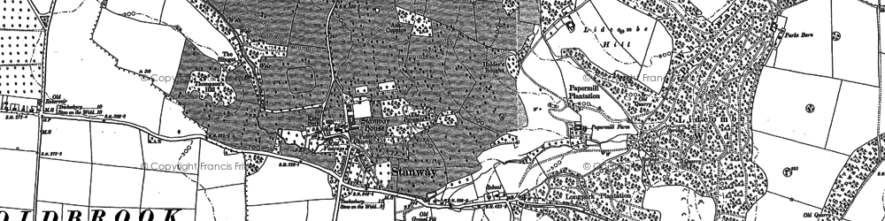 Old map of Stanway in 1883