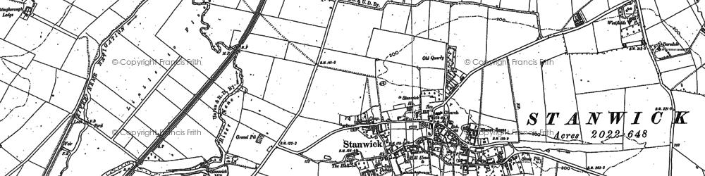 Old map of Stanwick in 1884