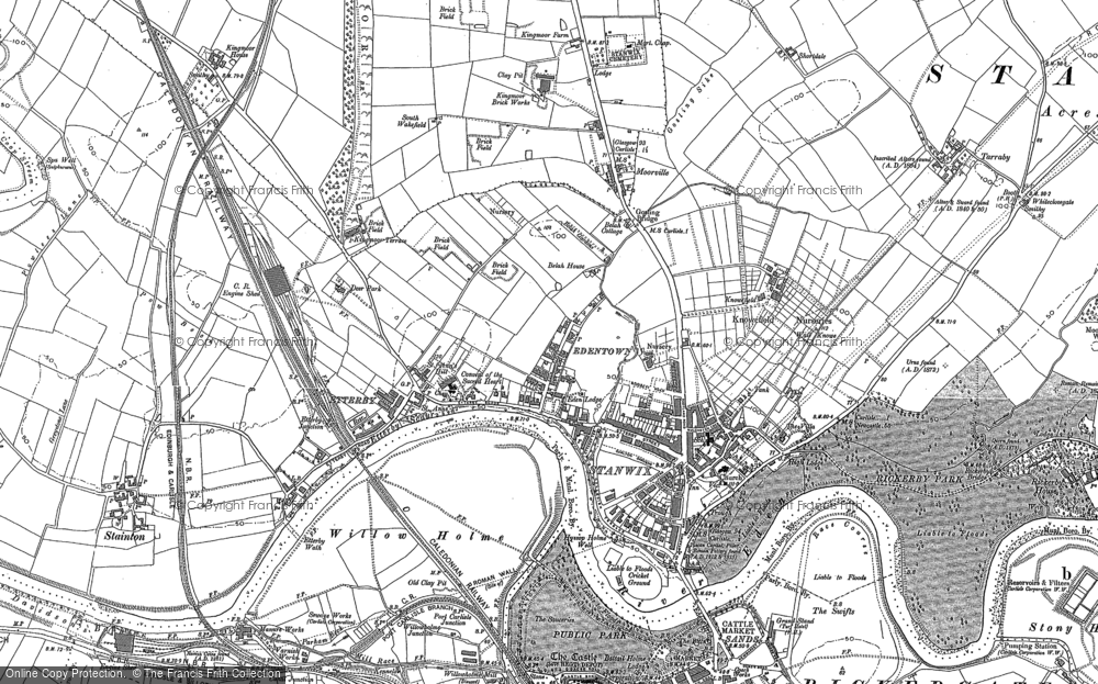 Old Map of Stanwix, 1888 - 1899 in 1888