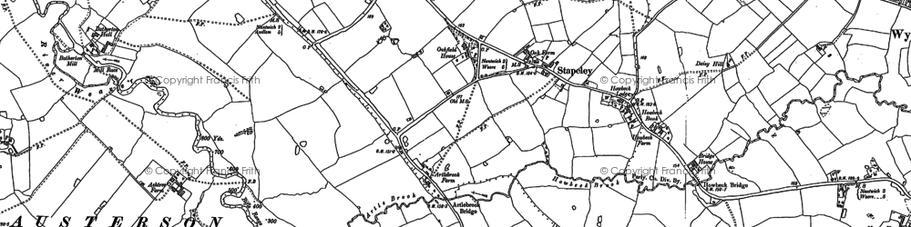Old map of Stapeley in 1897