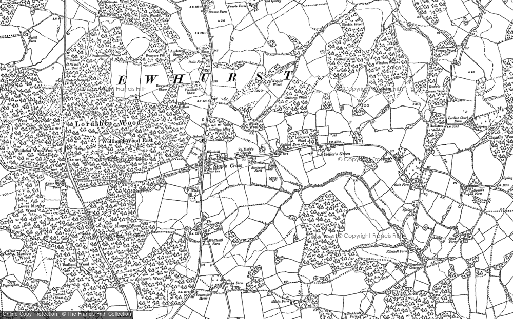 Old Map of Staplecross, 1897 - 1908 in 1897