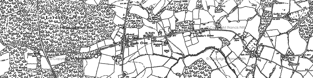 Old map of Brede High Wood in 1897