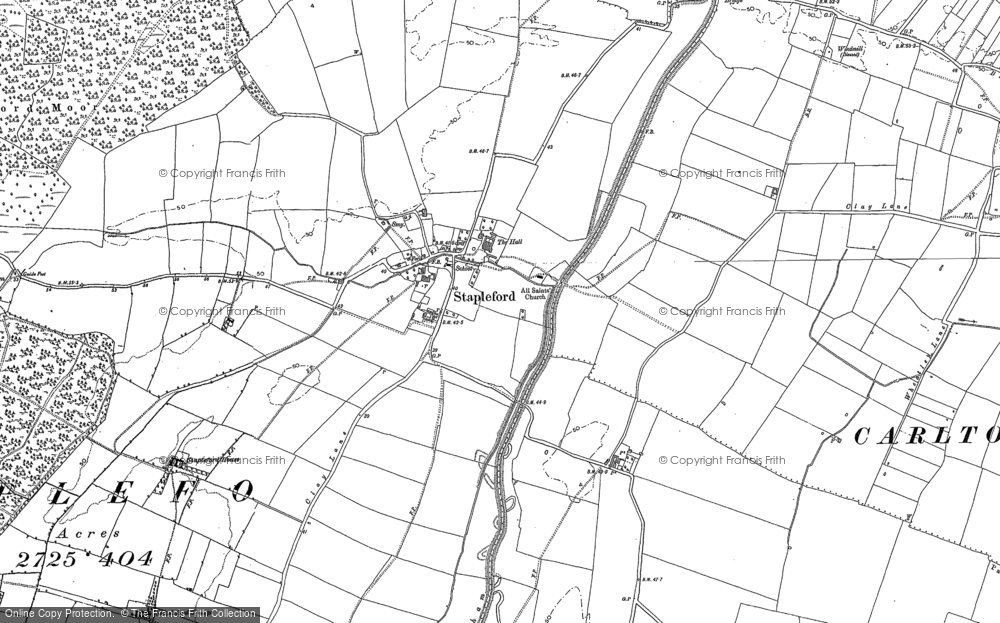 Old Map of Stapleford, 1886 - 1904 in 1886