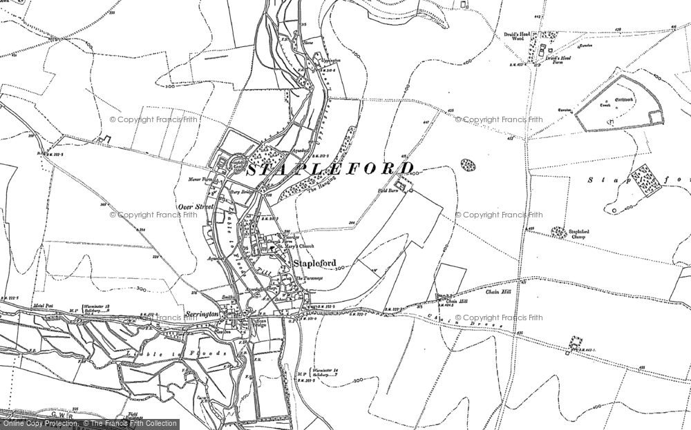 Old Map of Stapleford, 1899 - 1900 in 1899