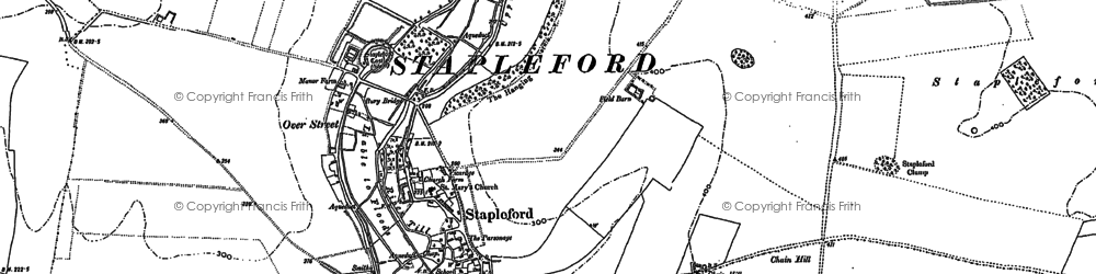 Old map of Stapleford in 1899