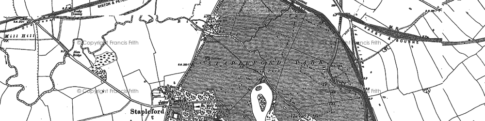 Old map of Stapleford in 1902
