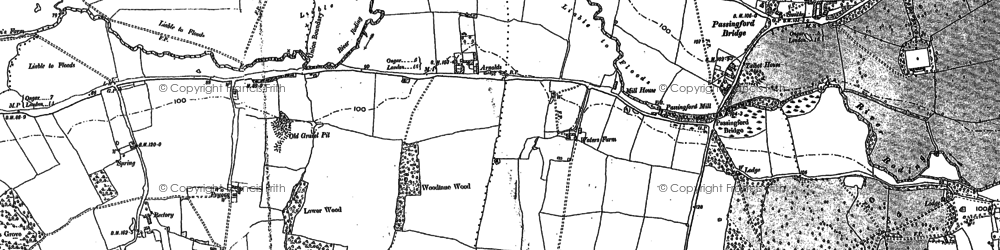 Old map of Stapleford Aerodrome in 1895