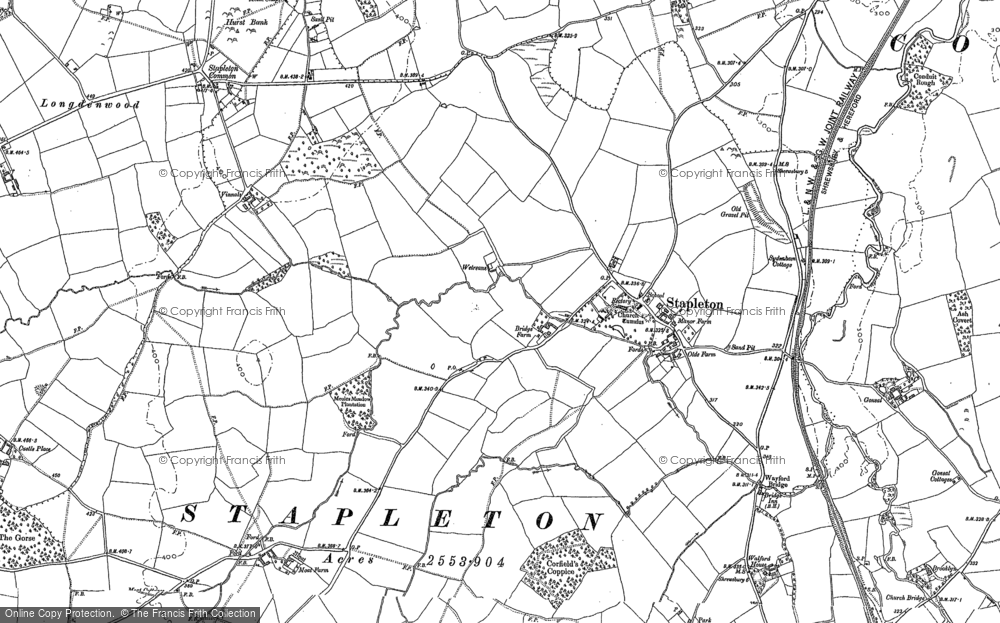 Old Map of Stapleton, 1882 in 1882