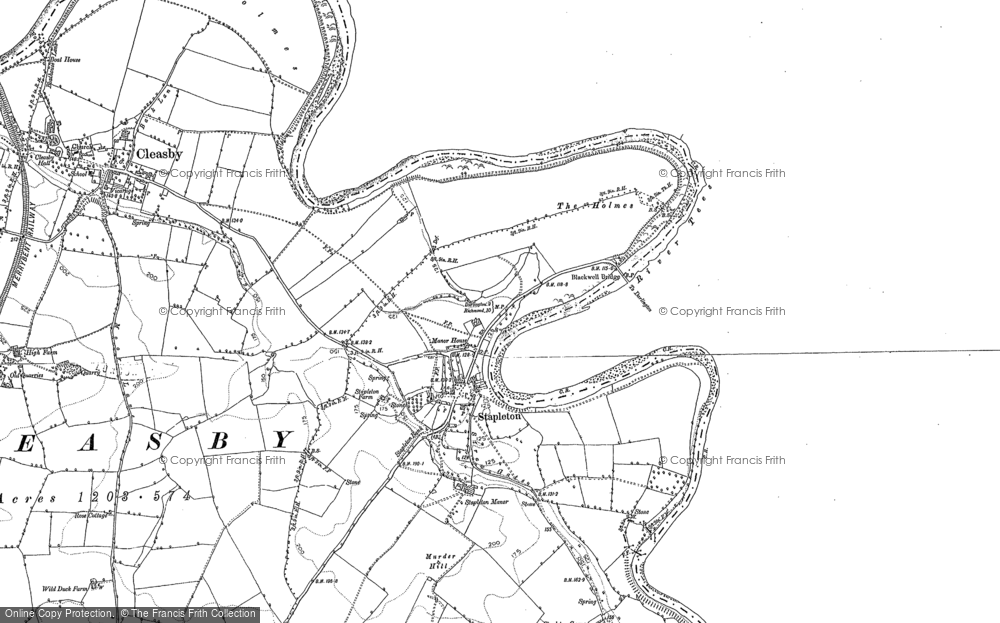 Old Map of Stapleton, 1890 in 1890