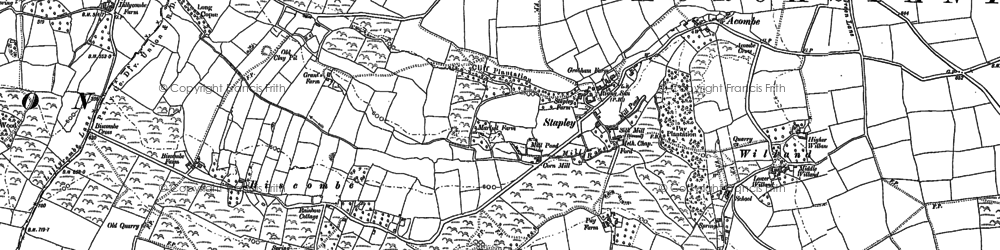 Old map of Willand in 1887