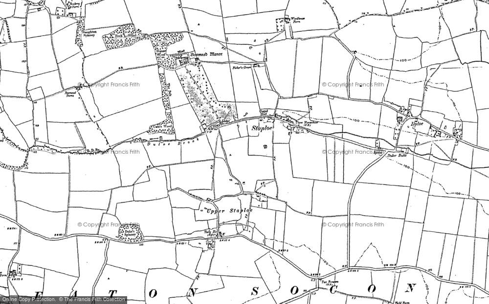 Old Map of Staploe, 1900 in 1900