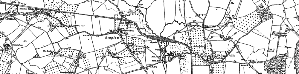 Old map of Staplow in 1886
