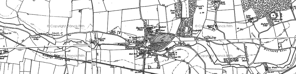 Old map of Starston in 1903