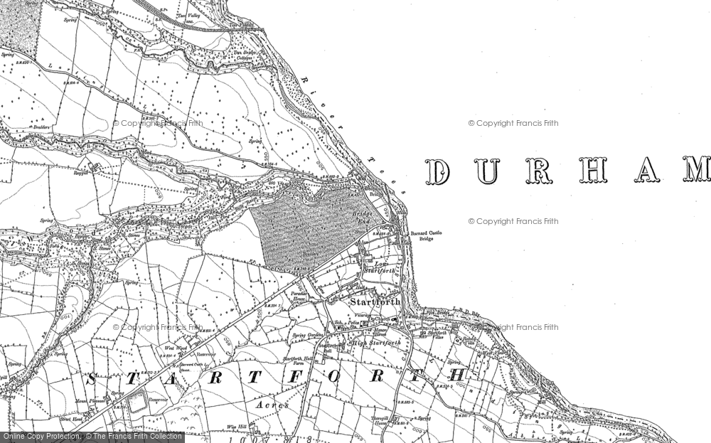 Old Map of Startforth, 1912 - 1913 in 1912