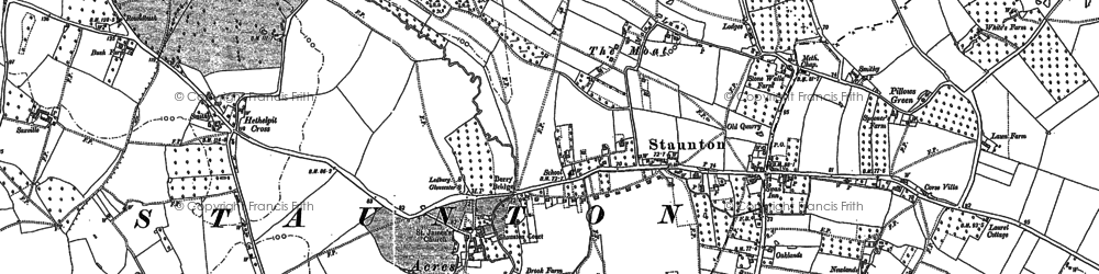 Old map of Sladbrook in 1900