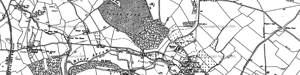 Old map of Staunton on Arrow in 1885