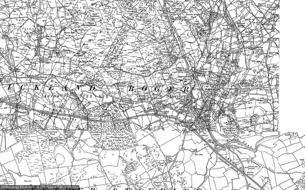 Old Map of Historic Map covering Brownspring Coppice in 1897
