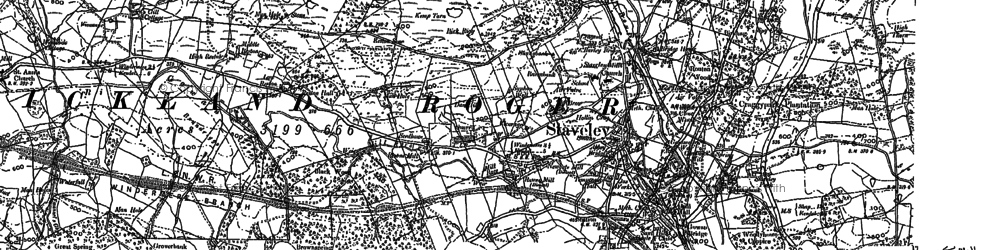 Old map of Staveley in 1897