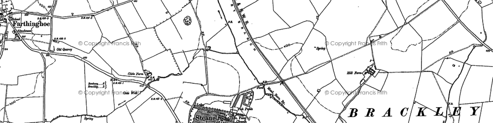 Old map of Steane in 1883