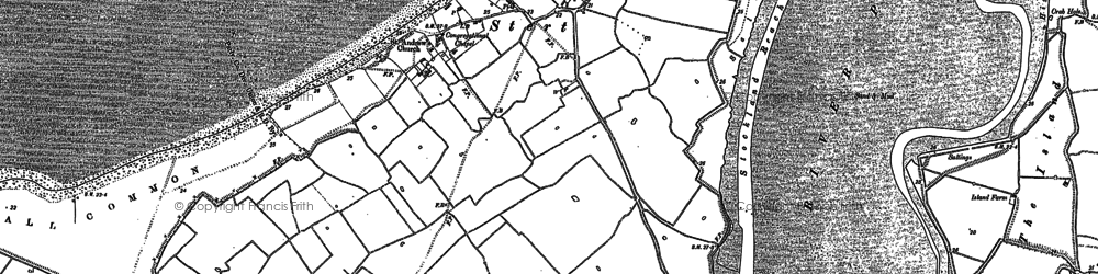 Old map of Steart in 1886