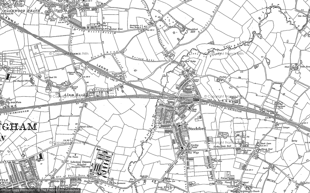 Old Map of Stechford, 1886 - 1903 in 1886