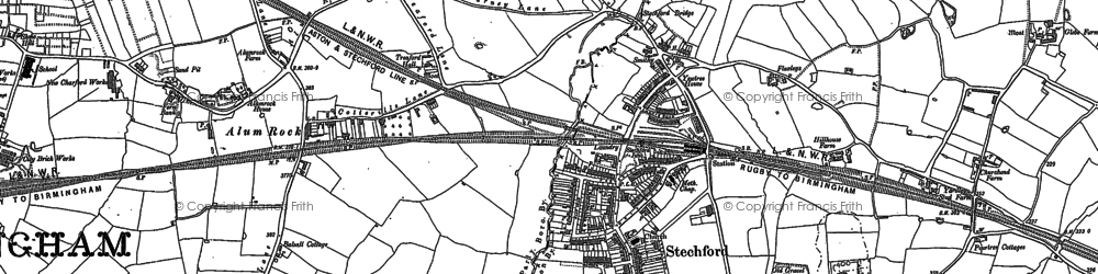 Old map of Stechford in 1886