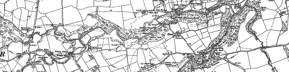 Old map of Whitley Mill in 1895