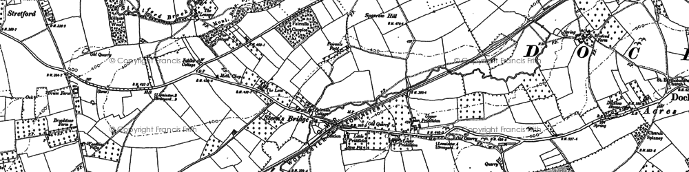 Old map of Steen's Bridge in 1885