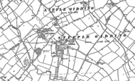 Old Map of Steeple Gidding, 1887