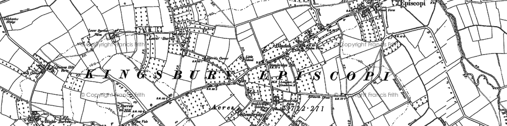Old map of Lower Burrow in 1886