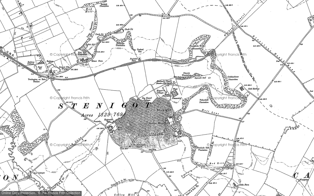 Old Map of Stenigot, 1887 in 1887