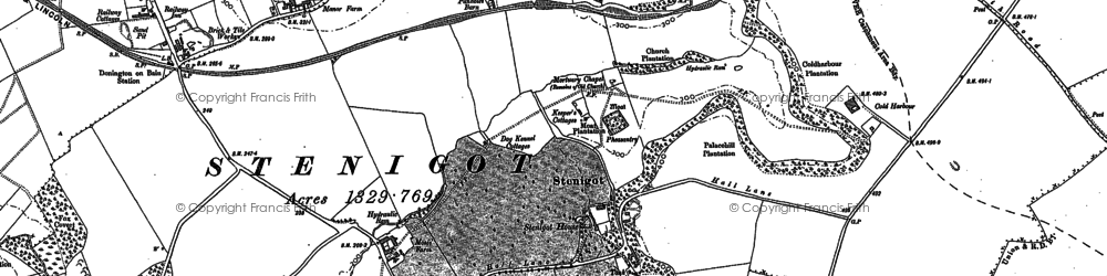Old map of Stenigot in 1887