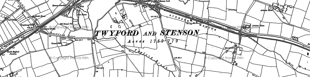 Old map of Stenson in 1881