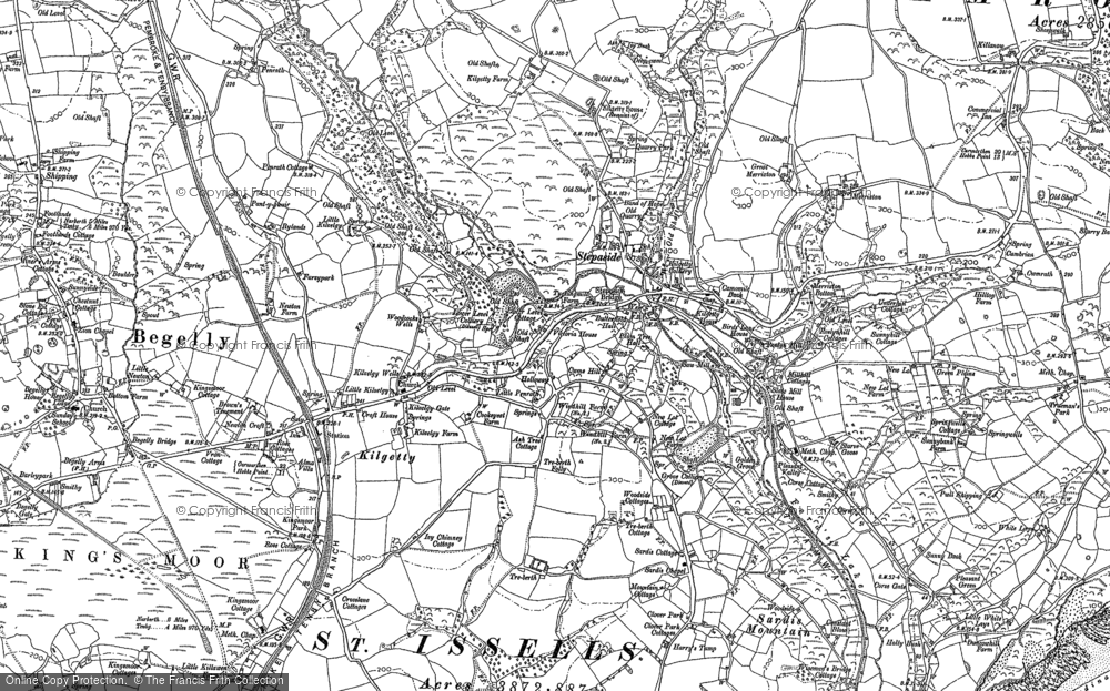 Old Map of Stepaside, 1906 in 1906