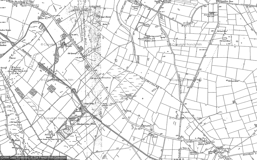 Old Map of Sterndale Moor, 1897 in 1897
