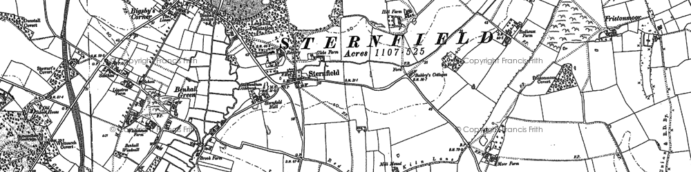 Old map of Sternfield in 1882