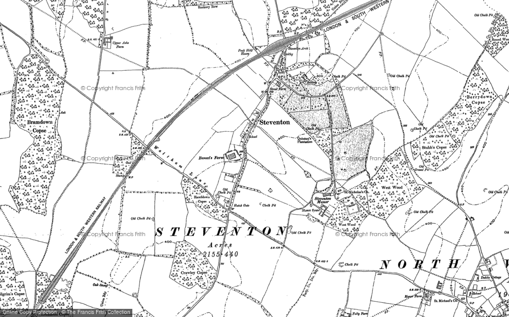 Old Map of Steventon, 1894 in 1894