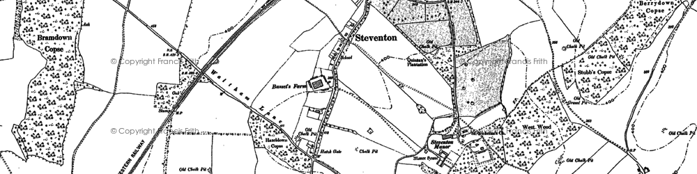 Old map of Steventon in 1894