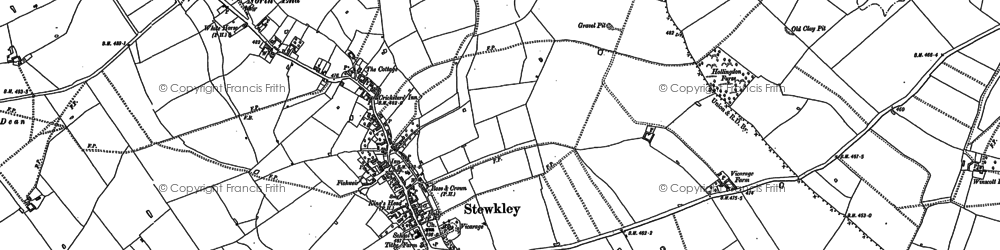 Old map of Blackend Spinney in 1898